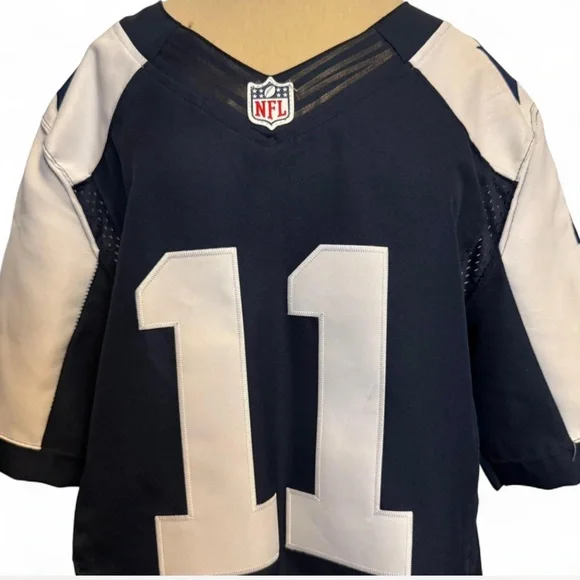 Men's Cole Beasley Dallas Cowboys Game Throwback Alternate Jersey - Navy Blue